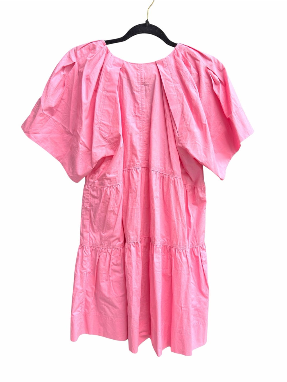 A.L.C. Camila Mini Dress Pink Tiered Short Puff Sleeve A-Line Spring Size 4 - Picture 8 of 11
